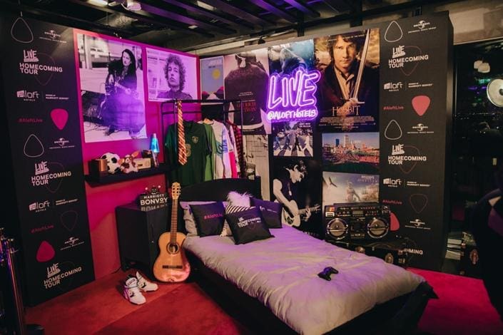 Photo booth set-up – Live at Aloft with Dermot Kennedy